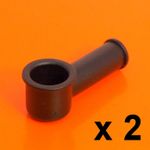 2 x MTA Angled Insulated Battery Terminal Nut Boot Cover Cap 11mmx5mm - 4410300