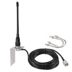 VHF Marine Antenna 156-163MHz Aerial Bracket 5m for Boat Pontoon Sailboat Yacht