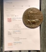 WW1 Death Plaque to Private Cecil William Sawyer 14th May 1918 RIP