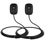 2Pcs 12V Car Rocker Switches with Adhesive, 1M Cable for Lamps & Universal Use