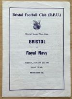 1980 BRISTOL v ROYAL NAVY programme
