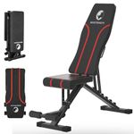 MAXSTRENGTH Foldable Weight Bench Adjustable Incline Home Gym Workout Bench