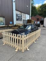 2 x FREE STANDING PICKET FENCE PANELS 6FT X 3FT PLANED SMOOTH EVENT/GARDEN