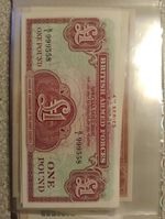 Set of 23 Military Notes. UNC In Folder. Great Value.