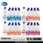 Rubicon Twist 12 x 500ml Bottle - Still Spring Water with Real Fruit Juice Drink