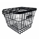 Rear Cycle Basket with Lid Metal Rear Cycle Basket Heavy Duty for Shopping