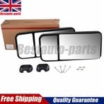 2 DUAL UNIVERSAL MIRRORS Pair Tractors Truck Wing Split Fixing Dual Zoom HGV