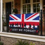 LEST WE FORGET Large 5x3ft Flag, Rememberance Day Flag, Armistice Day Flag