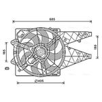 Radiator Fan FT7597 AVA Cooling 51821155