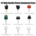 Construction Machinery Ignition Keys 42Pcs Heavy Equipment Master Key Set