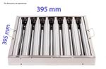 Canopy Grease Baffle Filter Stainless Steel Kitchen Extraction Hood 395x395mm