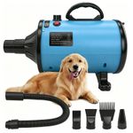 2000W Dog Dryer Pet Grooming Blower Low Noise Hair Dryer with 3 Nozzles