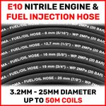 E10 RUBBER REINFORCED FUEL HOSE TUBE UNLEADED PETROL DIESEL OIL LINE WATER PIPE
