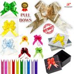 50 LARGE 30mm Ribbon Bow assorted color easy pull flower ribbon party decoration