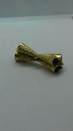 Vintage Yellow Metal Cone Style Brooch Unusual 