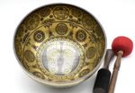 12 Inches Singing Bowls - Feet Carved Sacred Geometry Healing meditation yoga