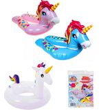 22" Inflatable Magical Unicorn Swim Ring Pool Float Lilo Kids Girls Swimming Aid