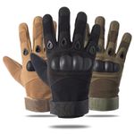 Leather Motorbike Gloves Summer Hard Knuckle Touchscreen Biker Motorcycle UK