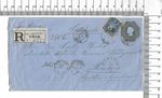 1886 Chile Recommandee Valparaiso - Rosario Argentina Franco Veinte Cent ; 62017