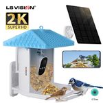 Smart Bird Feeder with Camera Solar Powered Camera Bird Feeder 2K Live Feed