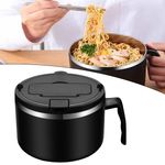 1200ml Rapid Ramen Bowl Instant Noodle Stockpot with Spoon Lid Student Dormitory