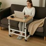 Height Adjustable Mobile OverBed Table Hospital Overbed Aid Chair Laptop Tray