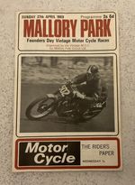 Mallory Park Founders Day Vintage Motor Cycle Races 27th July 1969