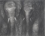 Henry MOORE: Elephants In The Forest - Signed Lithograph