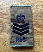 British Army MTP RLC Staff Sergeant Rank Slide Epaulette Insignia
