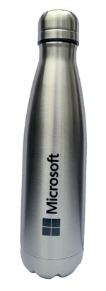 MICROSOFT PROMO METAL INSULATED DRINKS FLASK / BOTTLE NEW!