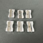 6 x Metal Pencil Sharpeners Aluminium Alloy Strong Durable School Office Art NEW