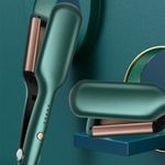 Hair Salon Ceramic 3 Triple Barrel Hair Wave Waver Curling Iron Wand 3 Heating A