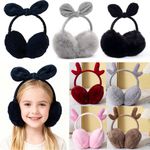 Girls Cute Bowknot Winter Warm Ear Muffs Kids Toddler Adjustable Earmuffs Warmer
