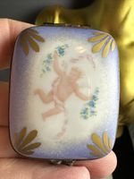 Porcelain Trinket Box Vintage Angel Boy Limoges Box