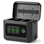Battery Charger For GoPro Hero 13 Batteries Fast Charging Case with LCD Display