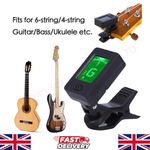 Digital Chromatic LCD Clip-On Tuner For Guitar Ukulele Violin Bass Instruments