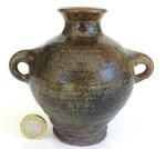 ANCIENT CHINESE JIAN HARE'S FUR GLAZED TWIN HANDLED CUP SONG DYNASTY 960-1279