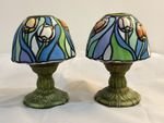 Vintage West German Scheurich Keramik Pair Candle Holders Tulip Art Pottery