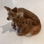 Royal Copenhagen Denmark Fox Vixen With Cubs No 1788 designed by Peter Herold