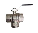 RB 1 1/4" Three Way T-Port Ball Valve 1.25 DN32 PN10 CW617N Brass ISO 5211 3-Way