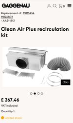 Gaggenau Clean Air Plus recirculation kit