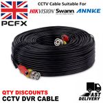 BNC CCTV Camera Cable DC Power Video Lead Security DVR Extension 5M 10M 15M-50M
