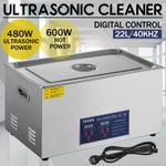 22L Stainless Steel Ultrasonic Cleaner Ultra Sonic Bath Cleaning Timer Tank Heat