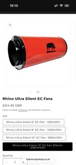 Rhino 12 Ec Inline Duct Fan