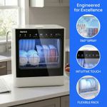 Freestanding Dishwasher Table Top Portable Fully Automatic 5 Programs 5L bucket