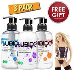 Water Based Sex Lubricant 3 x 250ml Hybrid Anal Intimate Lube Super Slik Lubido