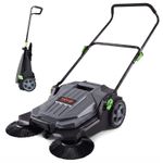 VEVOR Walk-behind Hand Push Floor Sweeper 25.6" Width 5 Gallon Waste Container