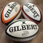 Gilbert Rugby Match Ball Size 5 - KINETICA Overprint Balls - Free p&p