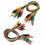 10-40PC Coloured Cable Wire Crocodile Test Leads Clamps Wire With Aligator Clips