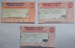 3 Ticket Stubs - MANCHESTER UNITED FA CUP PREMIER LEAGUE - 1994-95